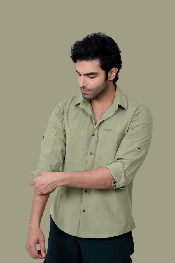 Andaman Airvent Full Sleeves Shirt- Sage Green