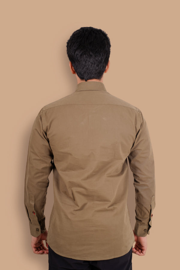 Ranthambore Men Full Sleeve Shirt - Olive Green