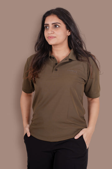 Bandhavgarh Unisex Polo Neck T-Shirt - Olive Green