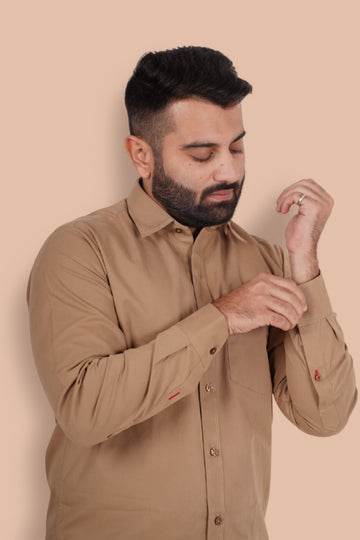 Ranthambore Men Full Sleeve Shirt - Beige