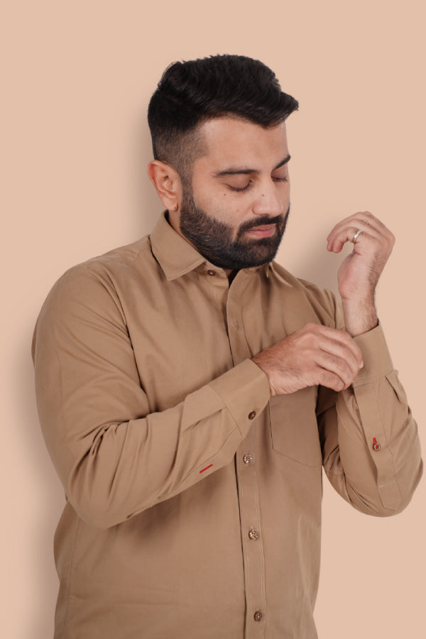 Ranthambore Men Full Sleeve Shirt - Beige