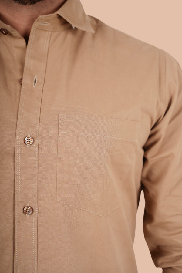Ranthambore Men Full Sleeve Shirt - Beige