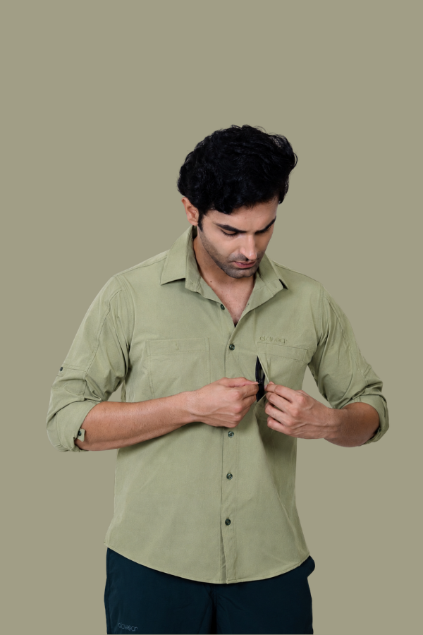Andaman Airvent Full Sleeves Shirt- Sage Green