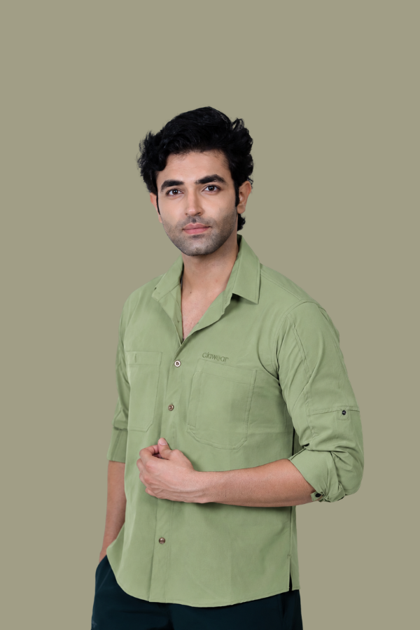 Andaman Airvent Full Sleeves Shirt- Sage Green