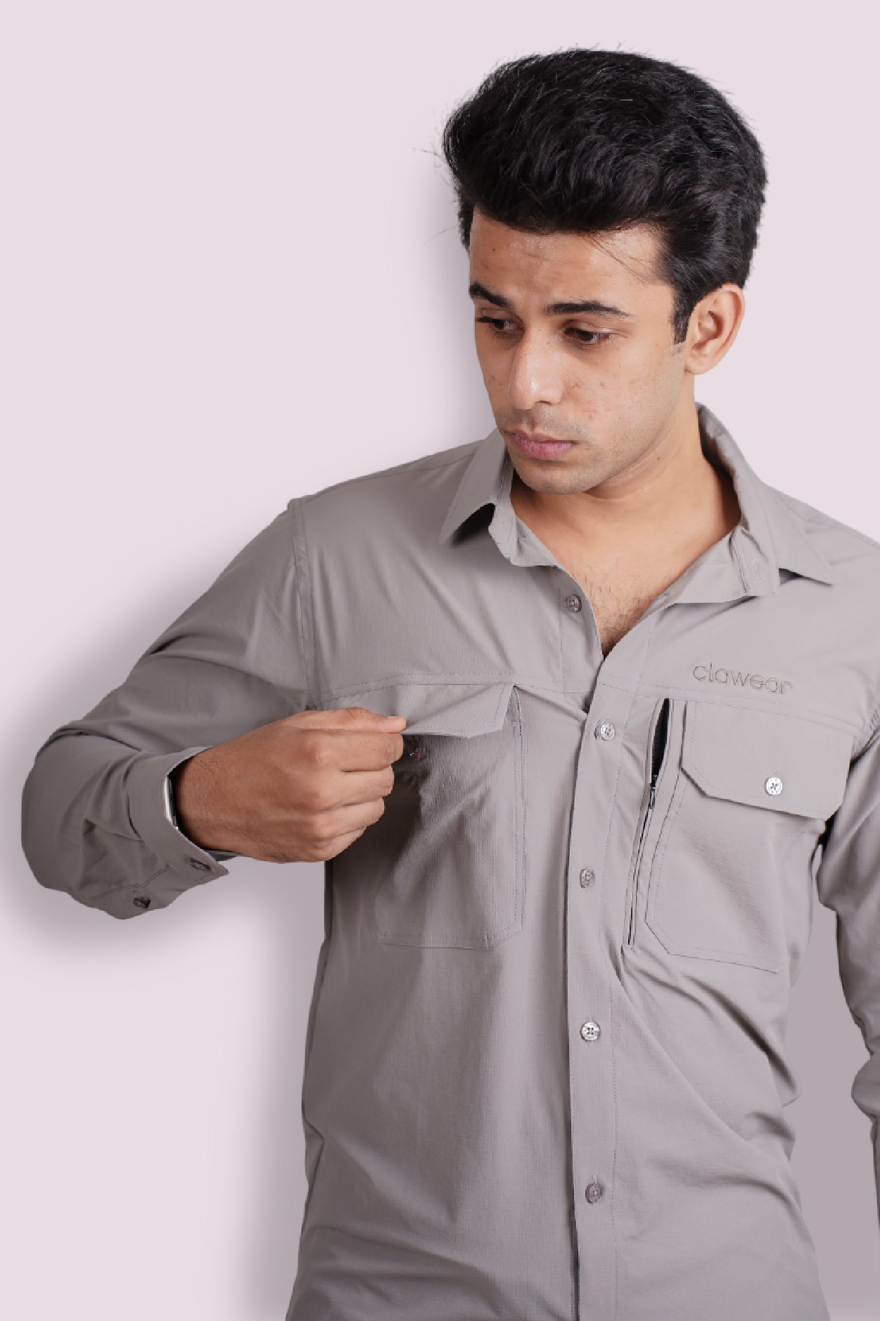 Nilgiris Full Sleeves Airvent Shirt - Teal Green