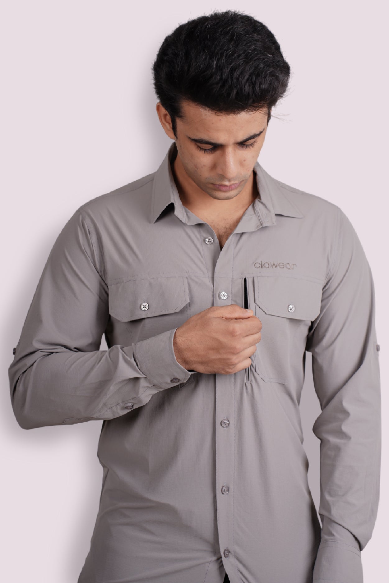 Nilgiris Full Sleeves Airvent Shirt - Teal Green
