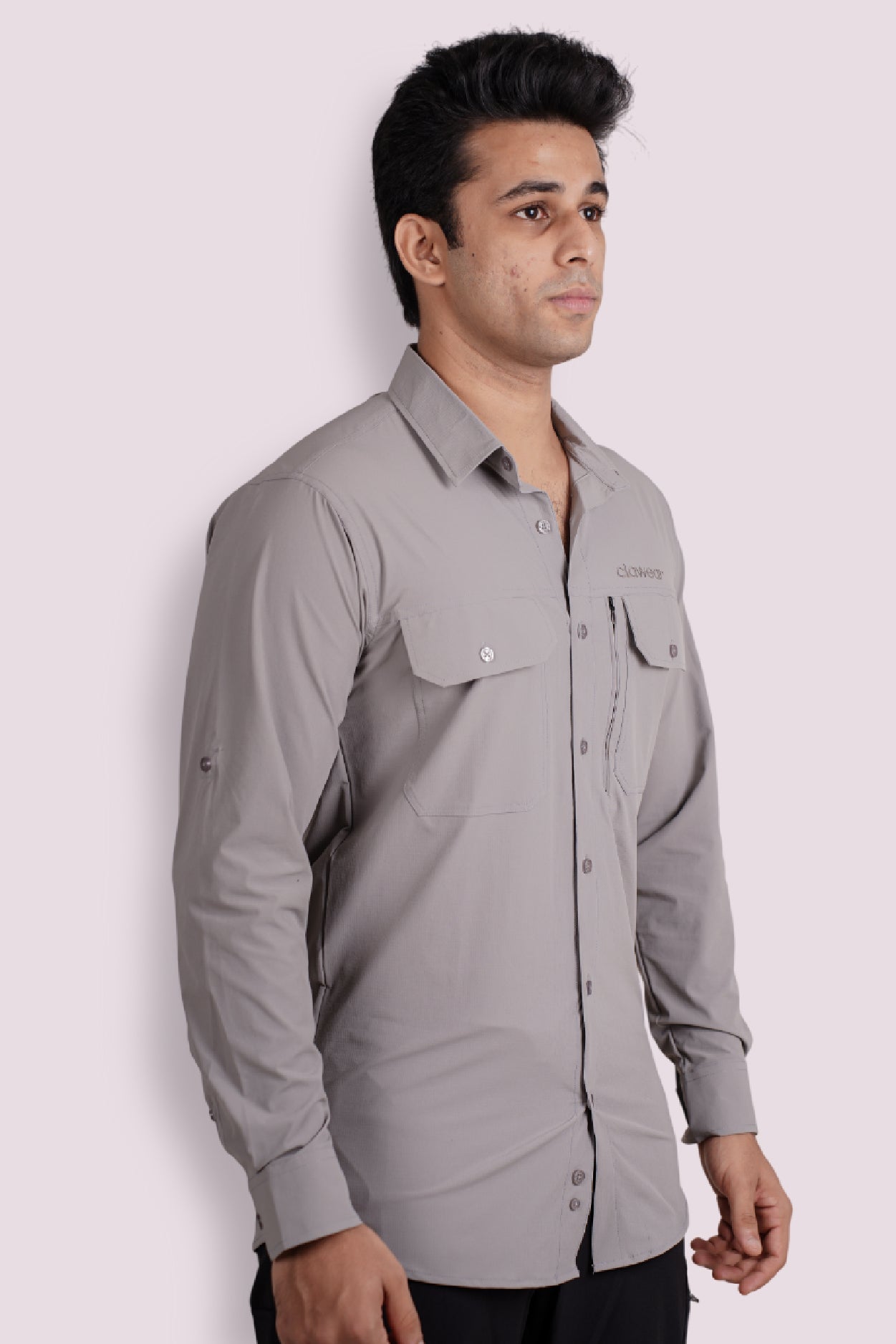 Nilgiris Full Sleeves Airvent Shirt - Teal Green