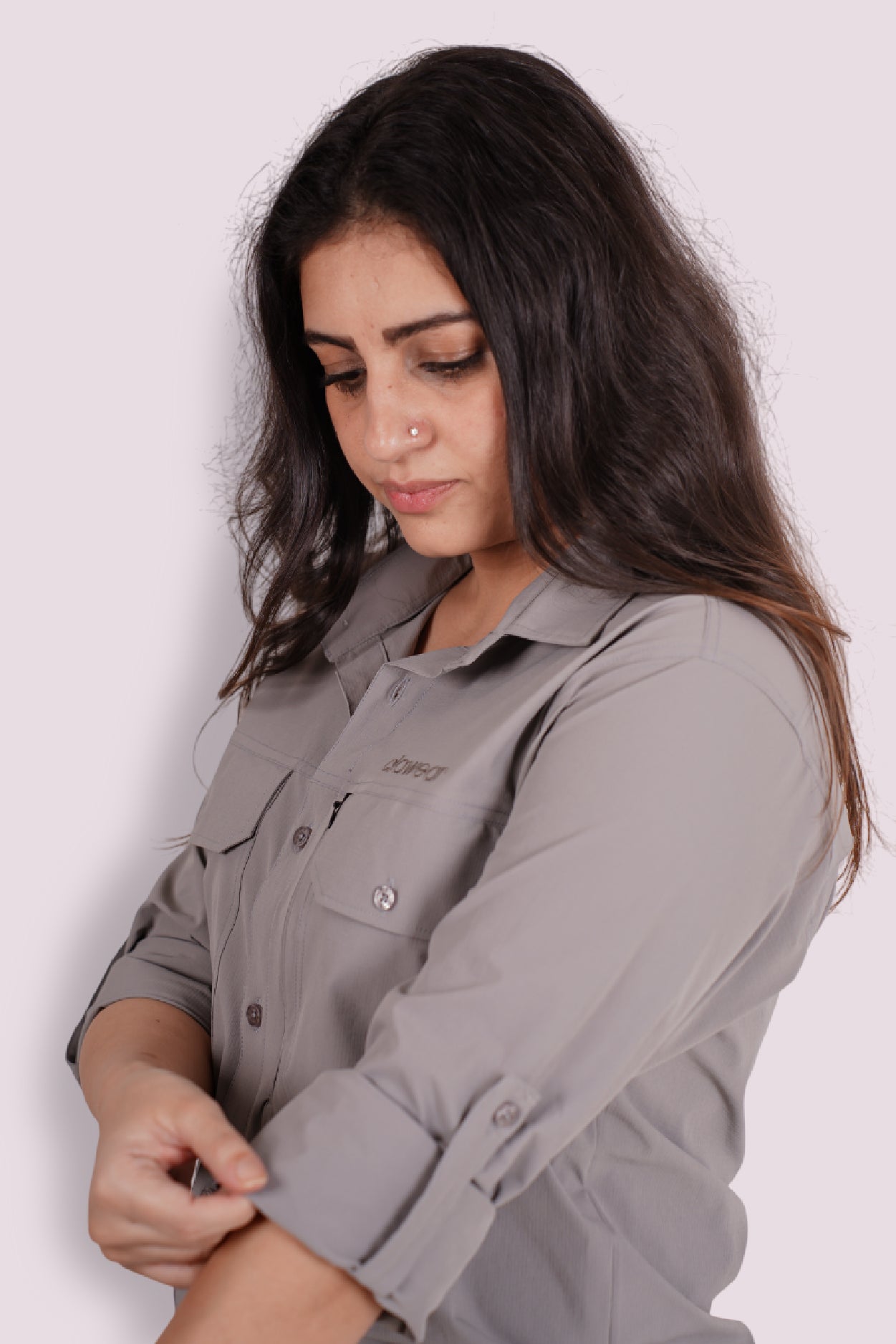 Nilgiris Full Sleeves Airvent Shirt - Teal Green