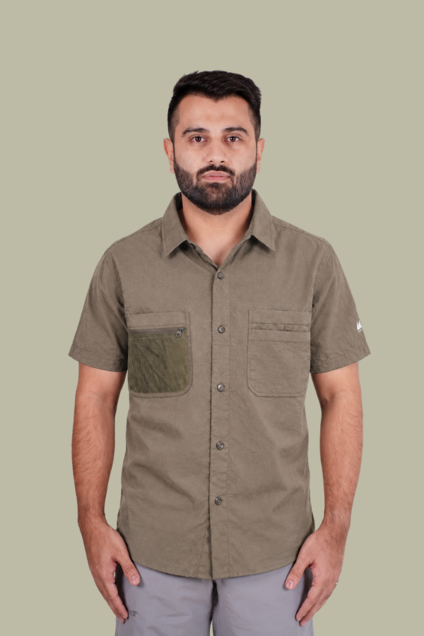 Havelock Half Sleeves Dry Fit Shirt - Olive Green