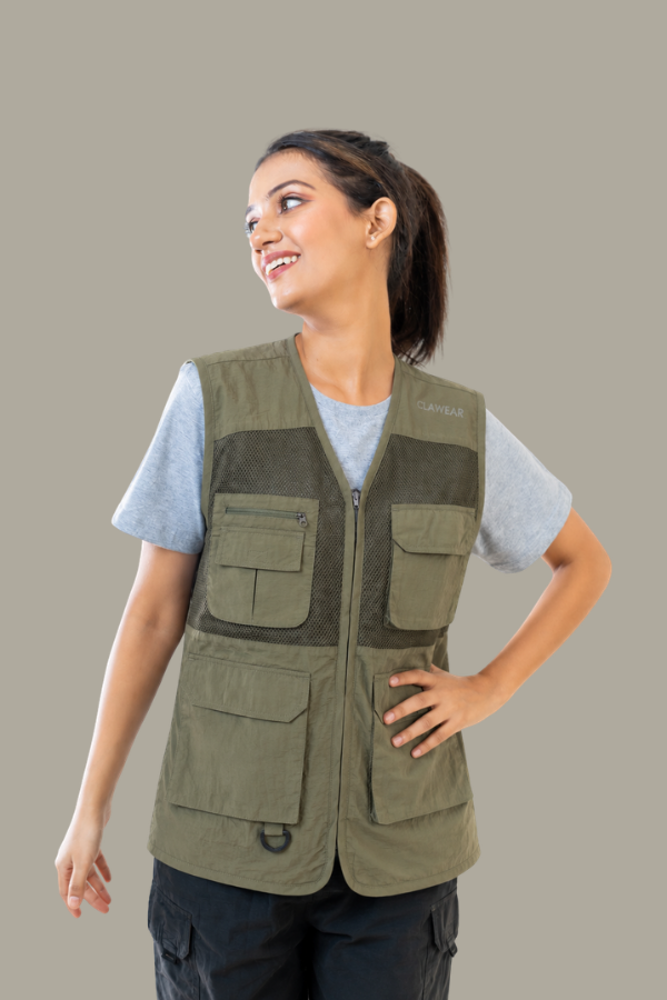 Cauvery Unisex Fishing Vest - Green