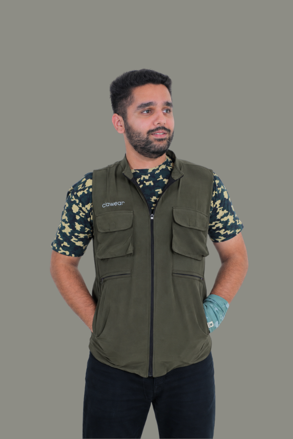 Corbett Men's Utility Vest - Dark Green
