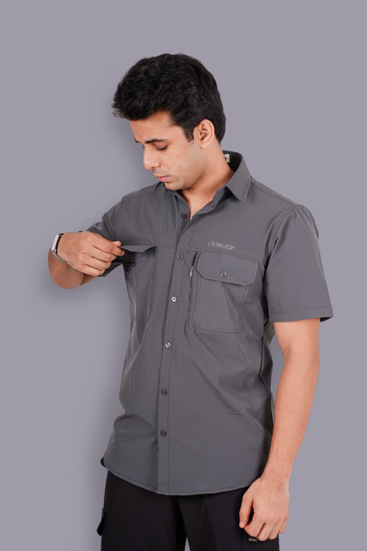 Andaman Half Sleeve Shirt - Grey