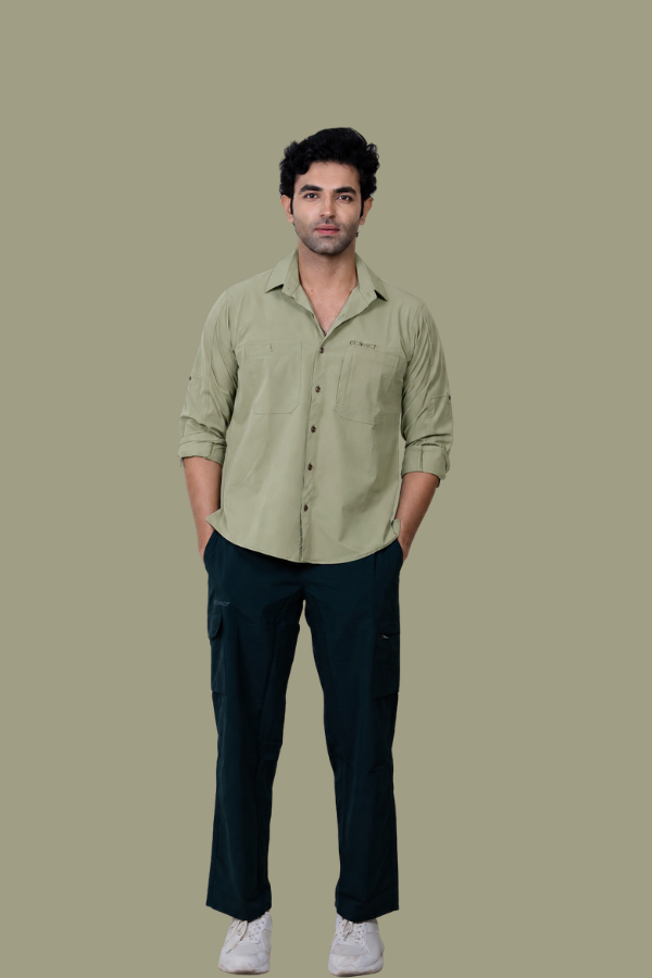 Andaman Airvent Full Sleeves Shirt- Sage Green