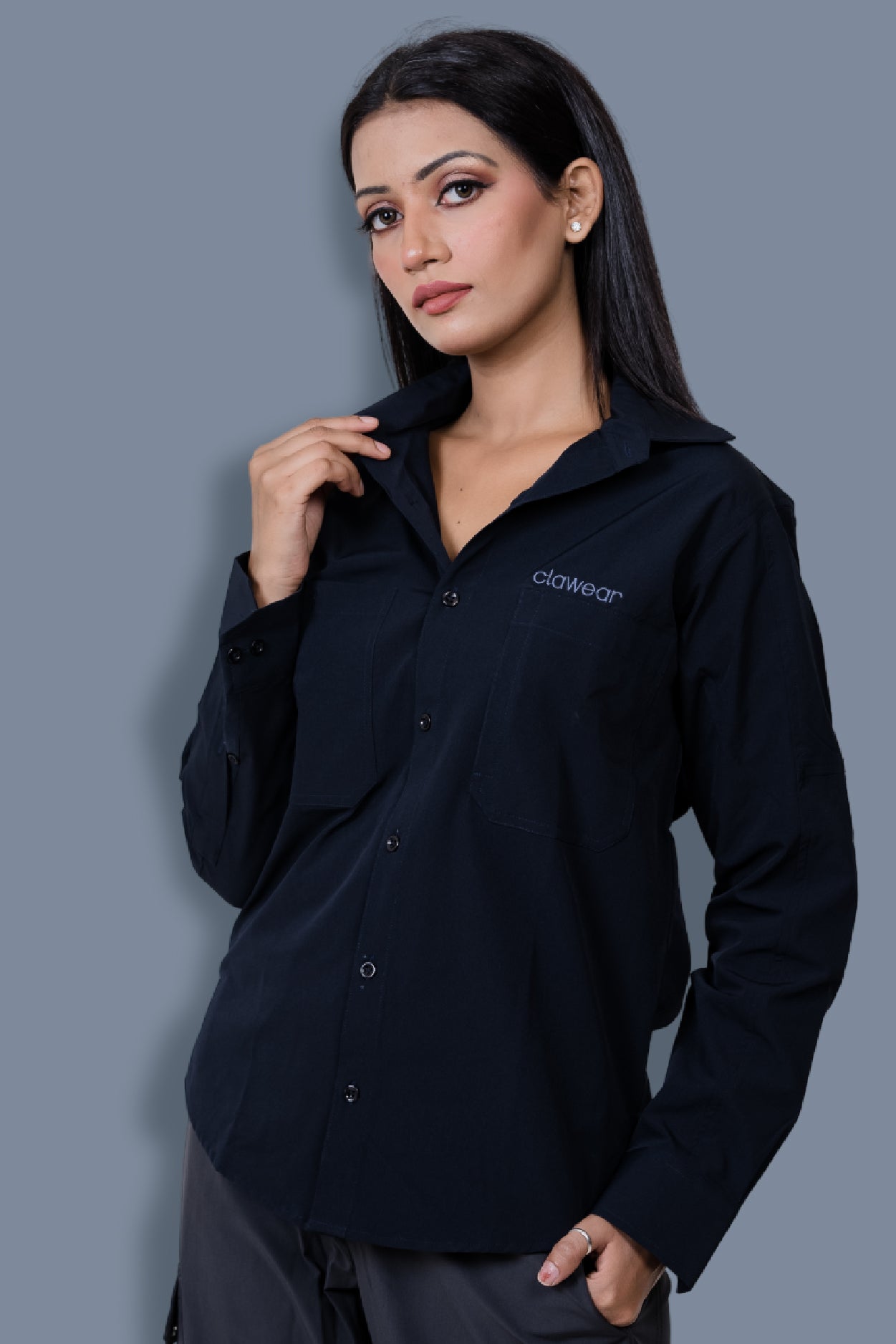 Andaman Airvent Full Sleeve Shirt - Navy Blue