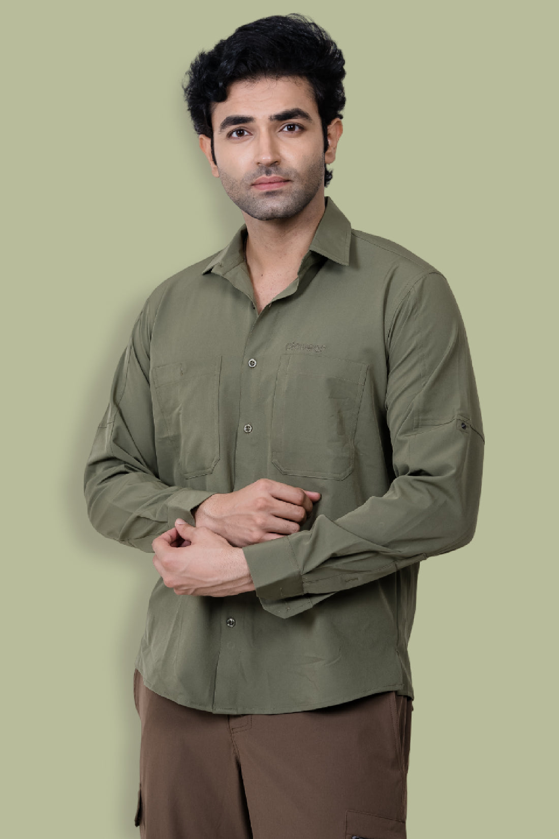 Andaman Airvent Full Sleeve Shirt - Olive Green