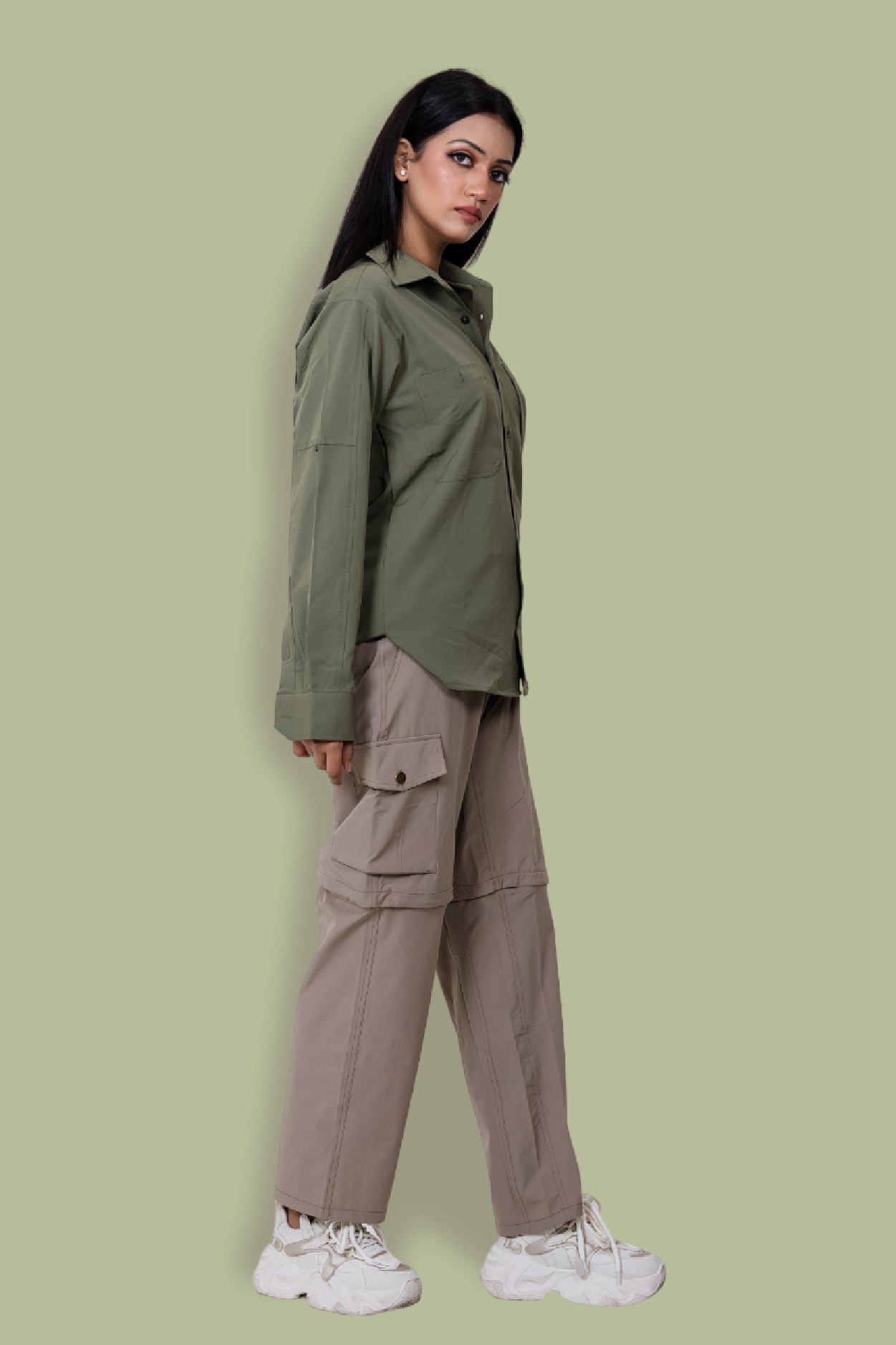 Andaman Airvent Full Sleeve Shirt - Olive Green