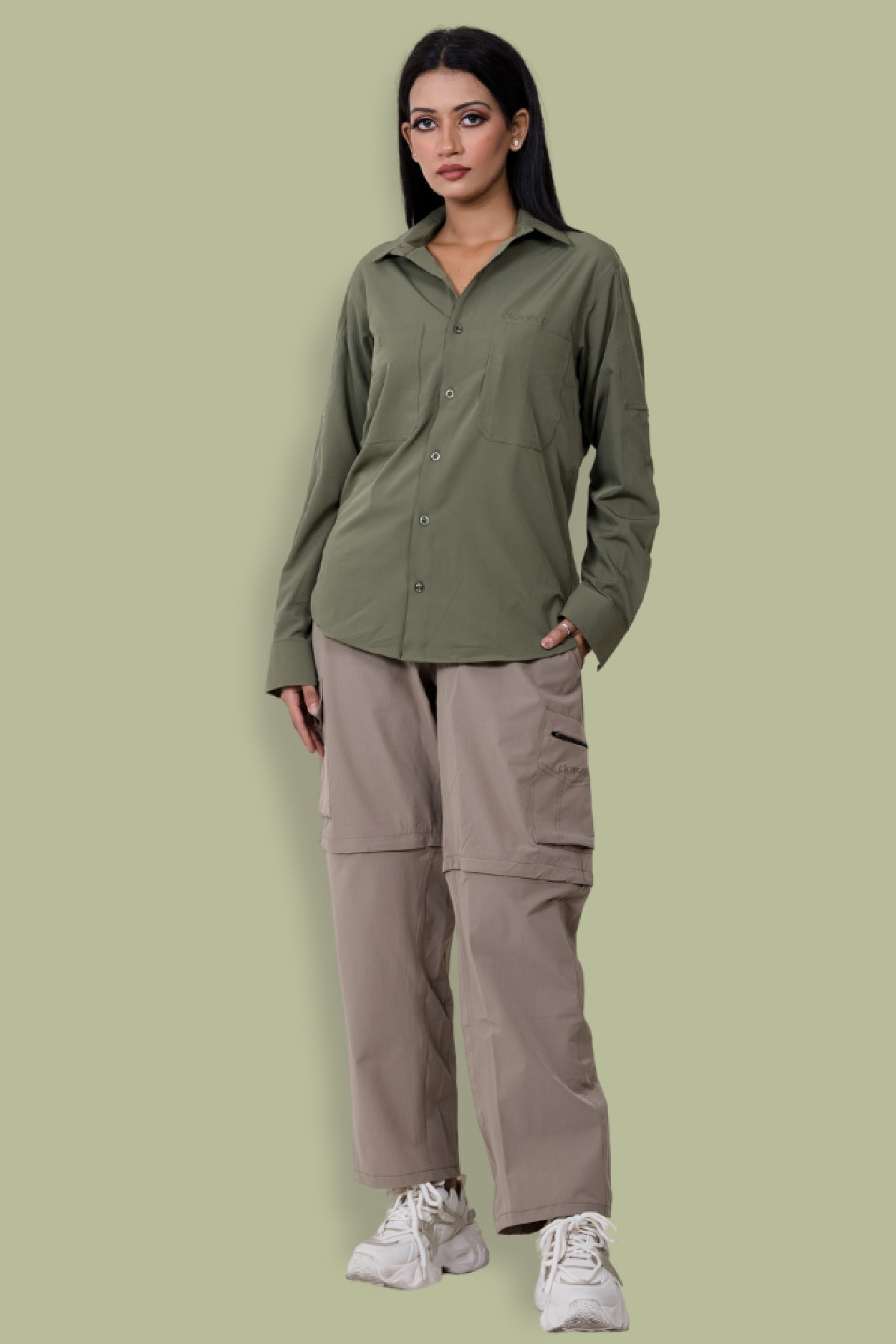 Andaman Airvent Full Sleeve Shirt - Olive Green