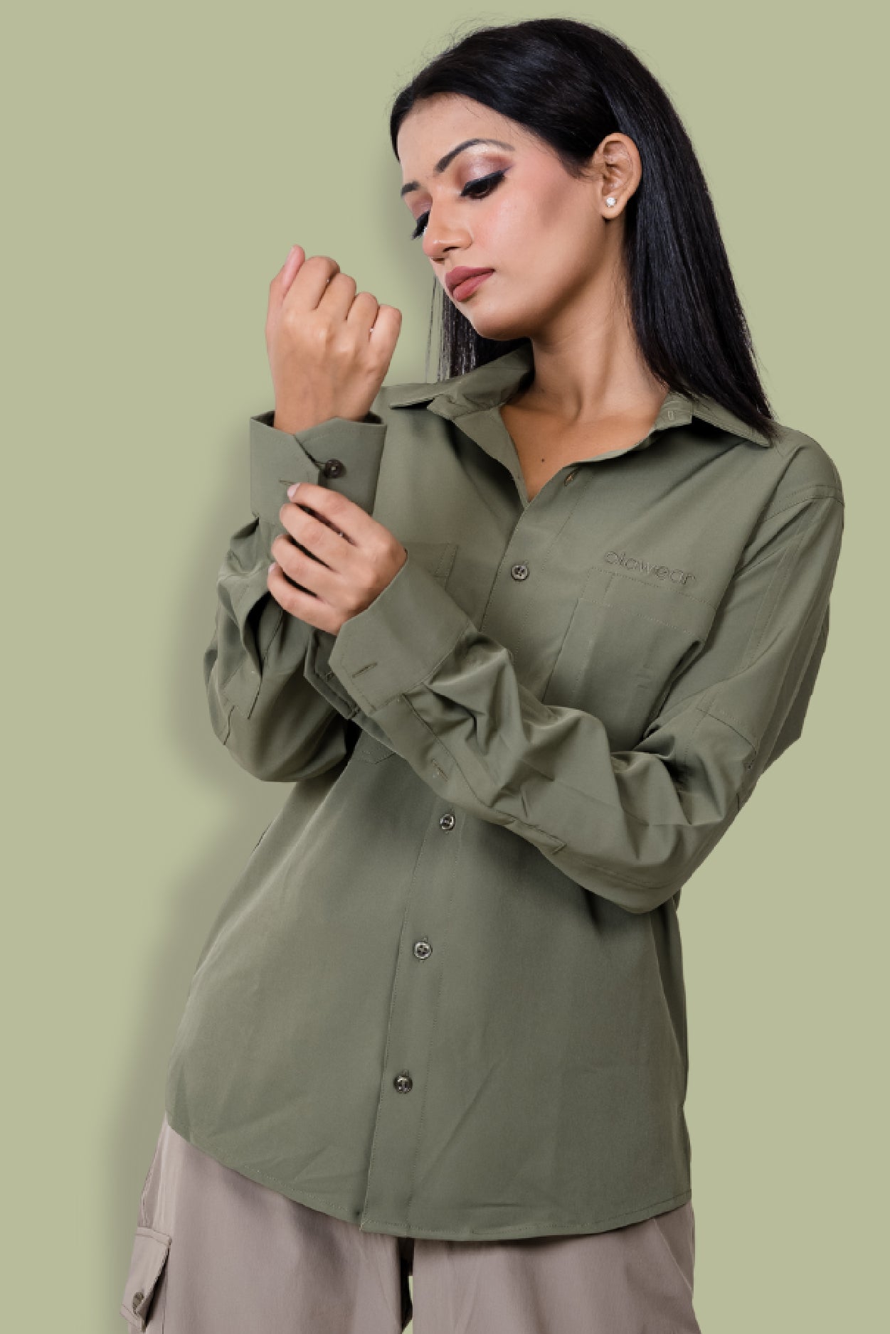 Andaman Airvent Full Sleeve Shirt - Olive Green