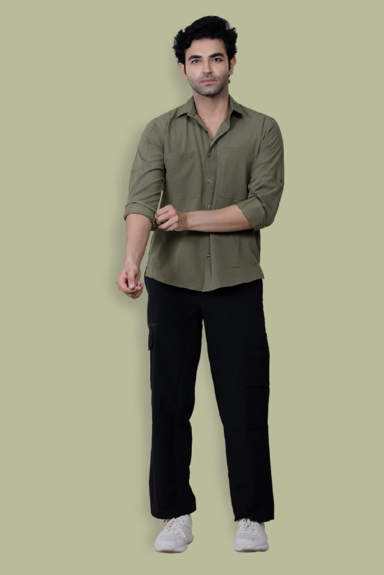 Andaman Airvent Full Sleeve Shirt - Olive Green