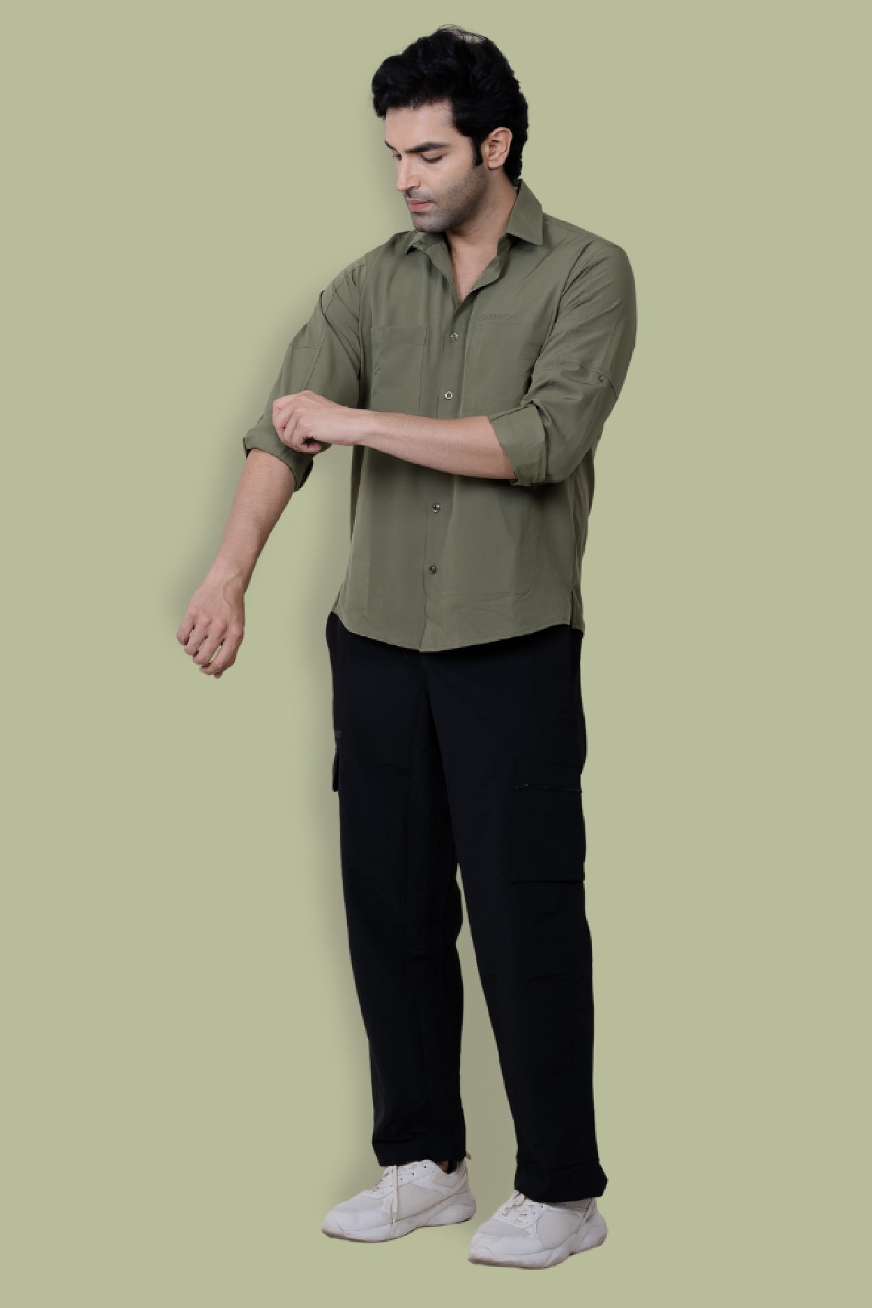 Andaman Airvent Full Sleeve Shirt - Olive Green
