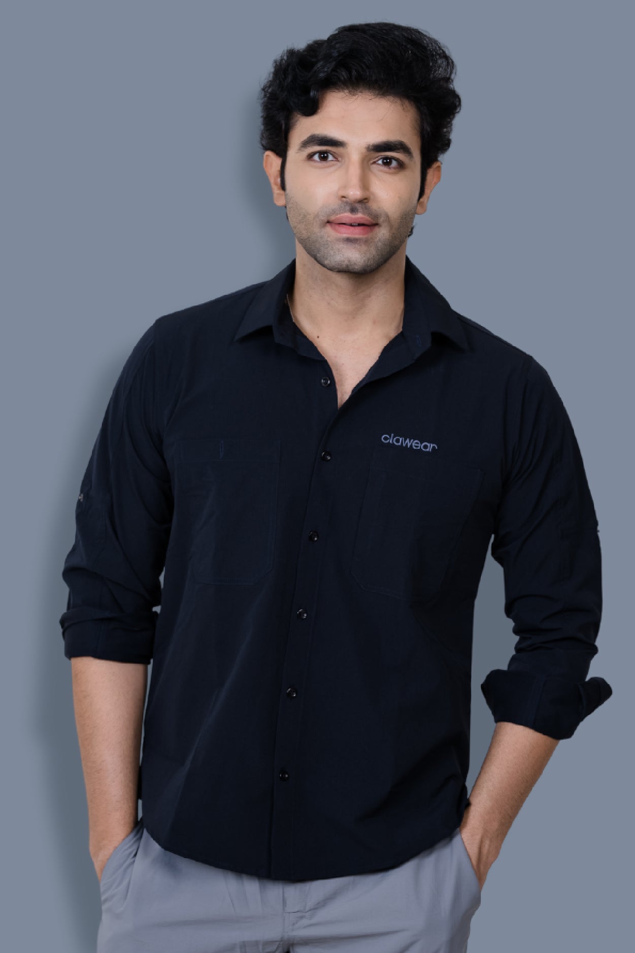 Andaman Airvent Full Sleeve Shirt - Navy Blue
