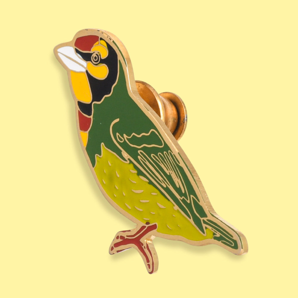 Wild Lapel Pin - Coppersmith Barbet