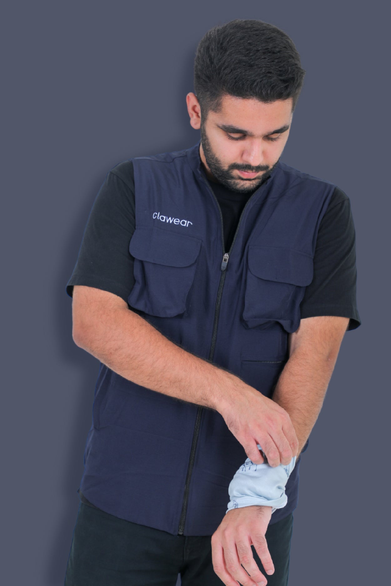 Corbett Men's Utility Vest - Dark Blue