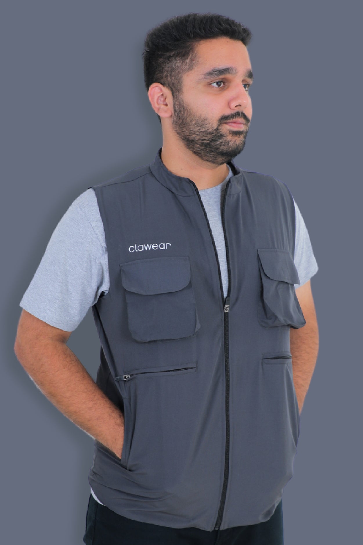Corbett Men's Utility Vest - Gray