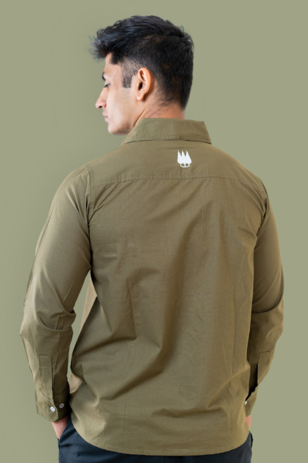 Gir Unisex Full Sleeve Shirt - Olive Green