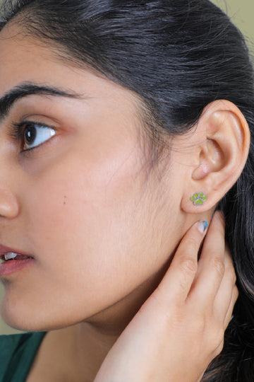 Wild Earrings - Green Paw