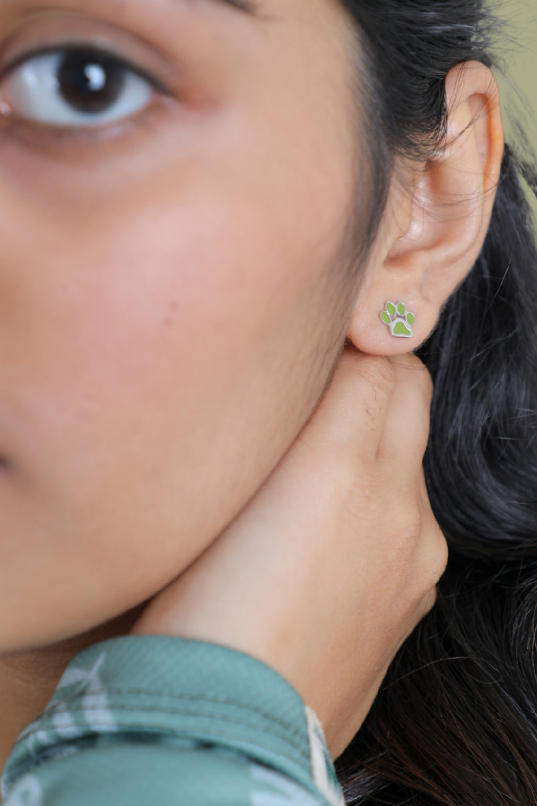 Wild Earrings - Green Paw