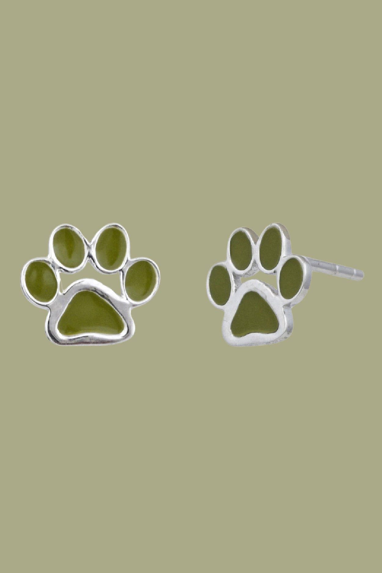 Wild Earrings - Green Paw