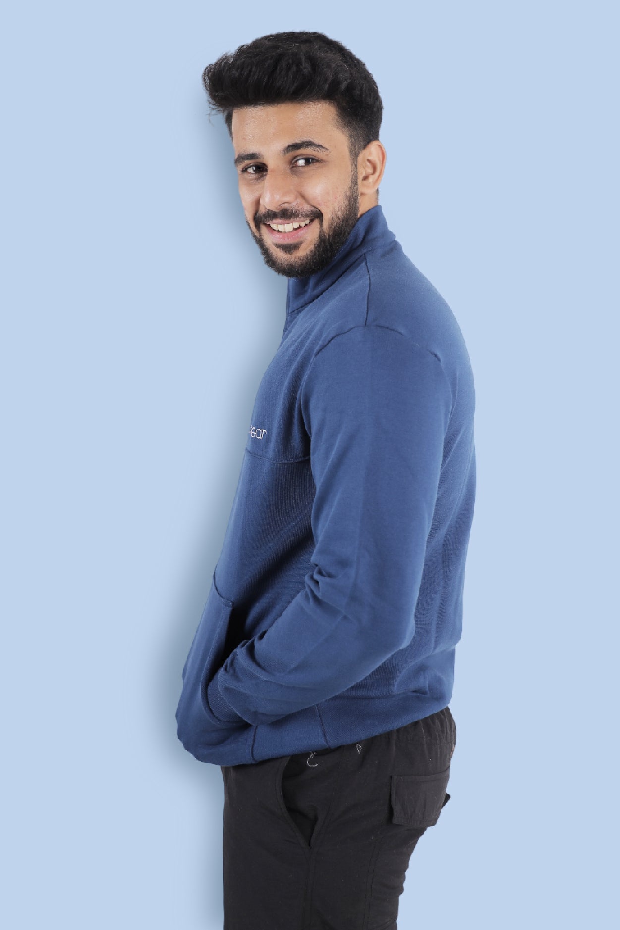 Himalayan Half Zipper Pullover - Blue