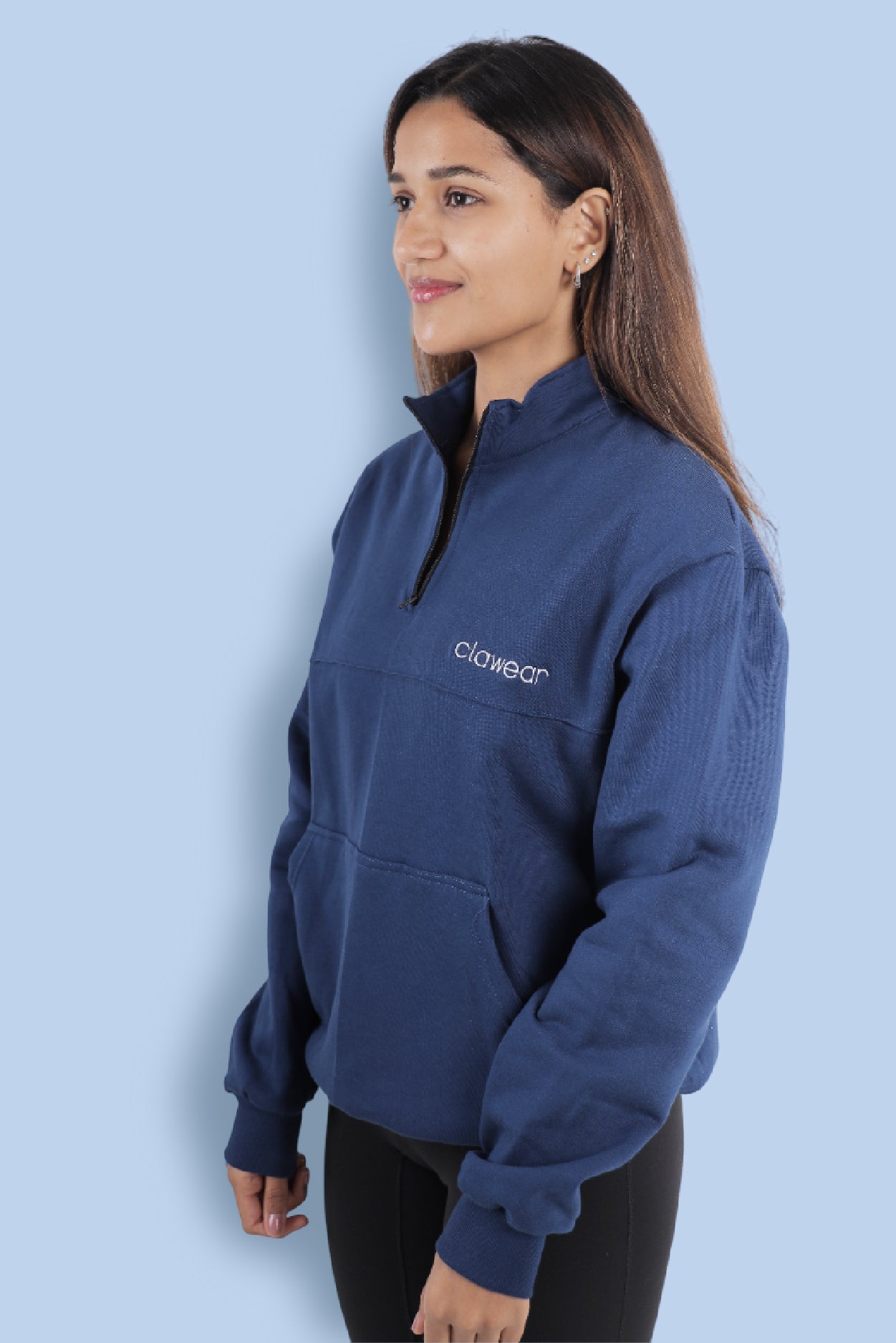 Himalayan Half Zipper Pullover - Blue