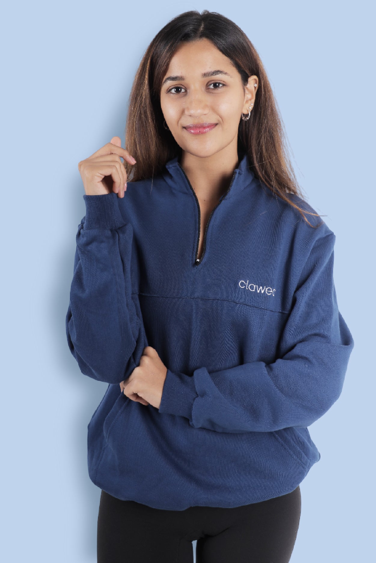 Himalayan Half Zipper Pullover - Blue