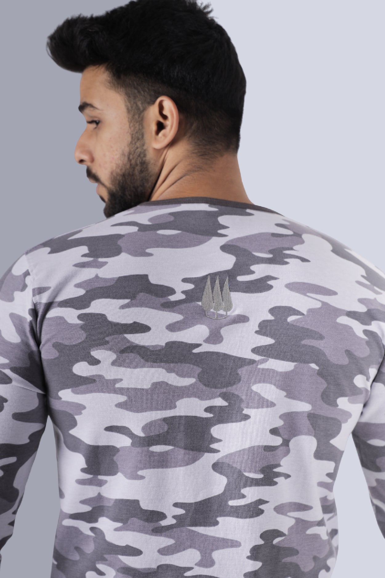 Jhalana Full Sleeves Round Neck Tshirt - Black Camo