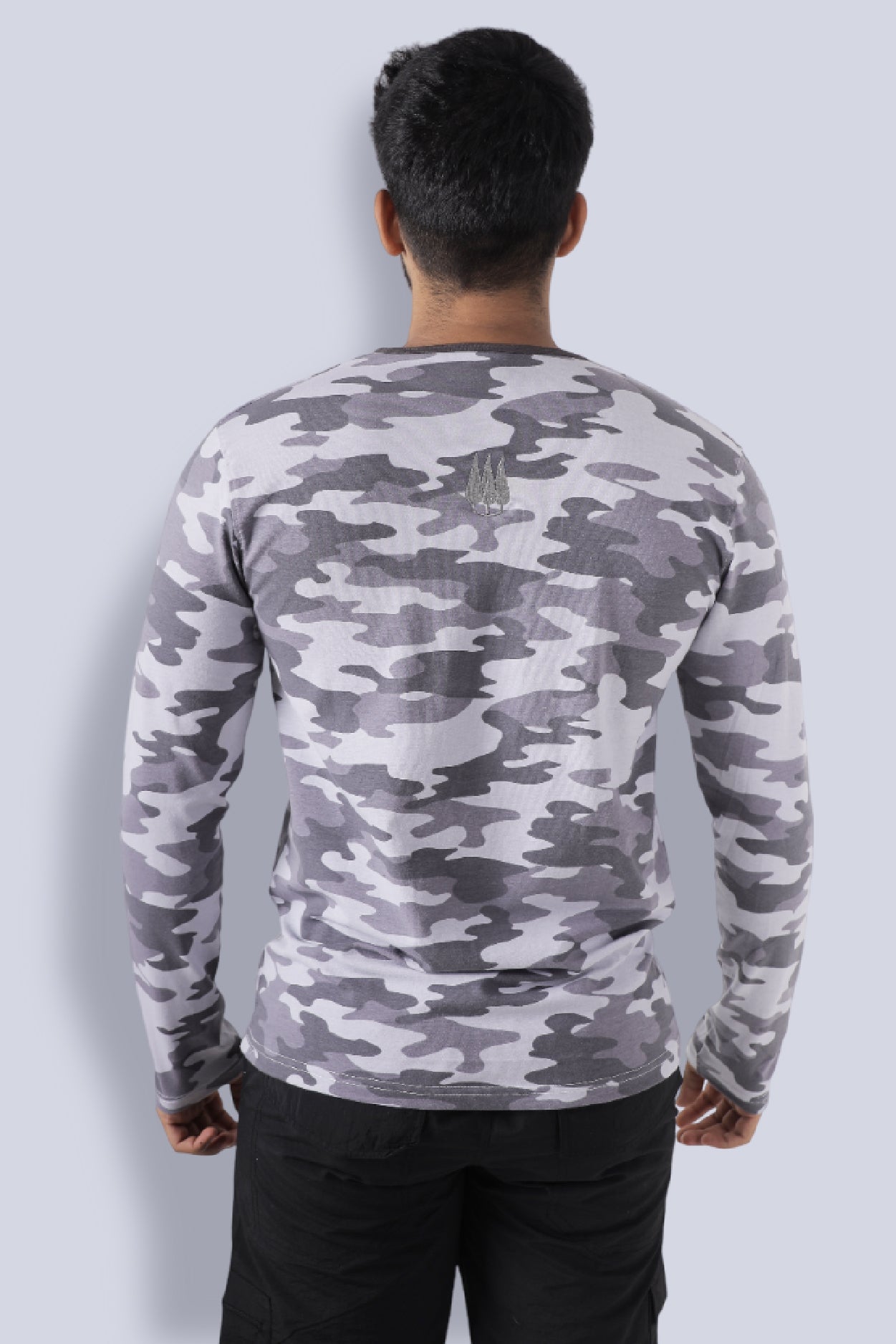 Jhalana Full Sleeves Round Neck Tshirt - Black Camo