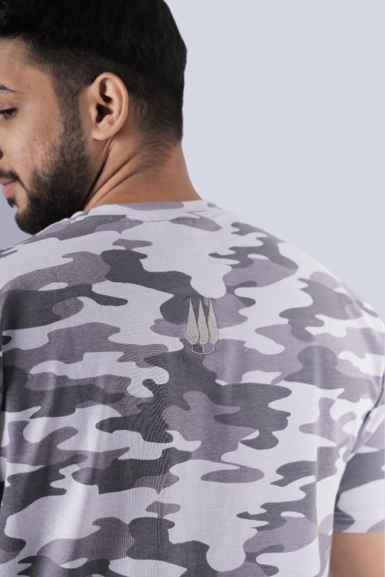 Jhalana Half Sleeves Round Neck Tshirt - Black Camo