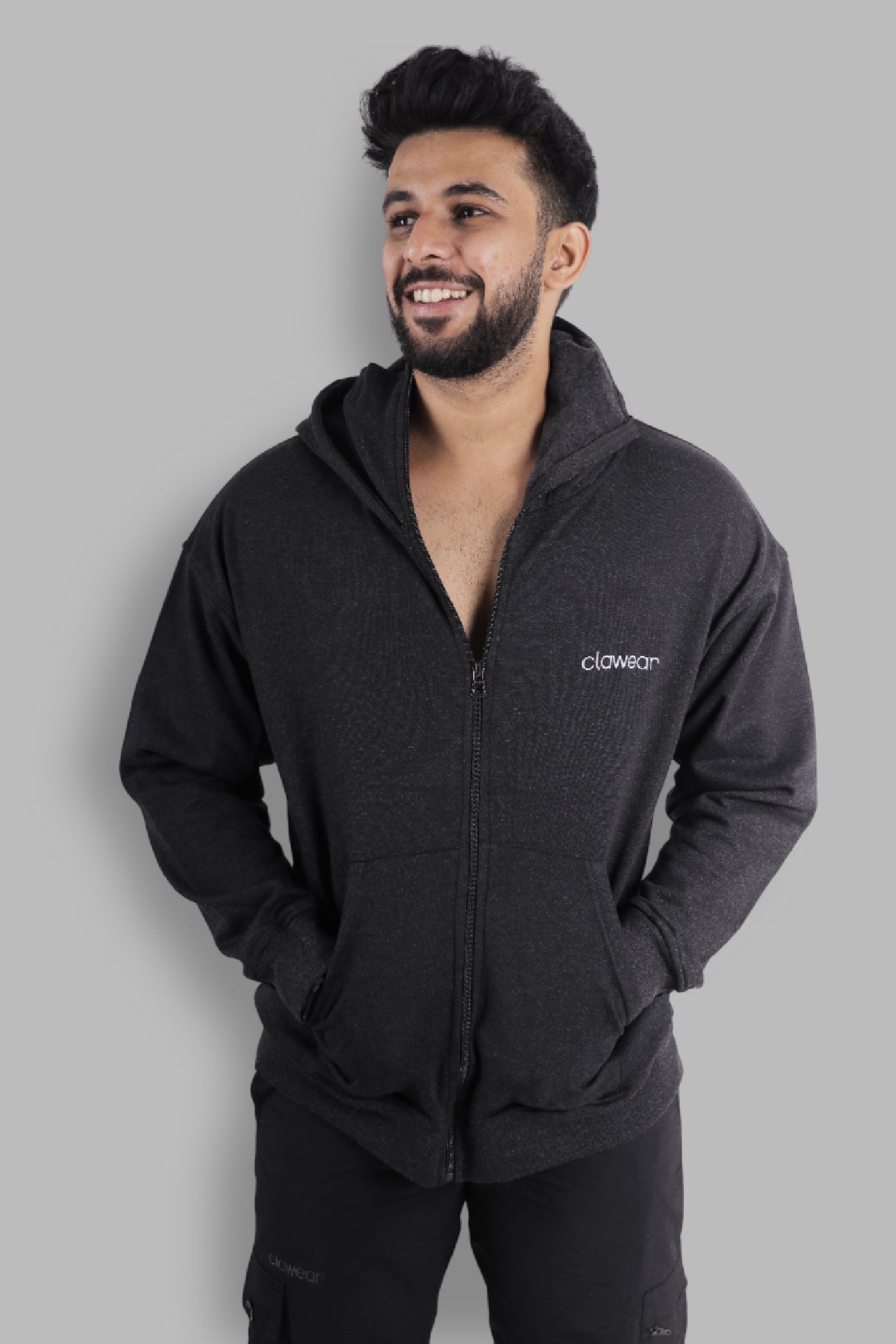 K2 Double Hooded Jacket - Grey