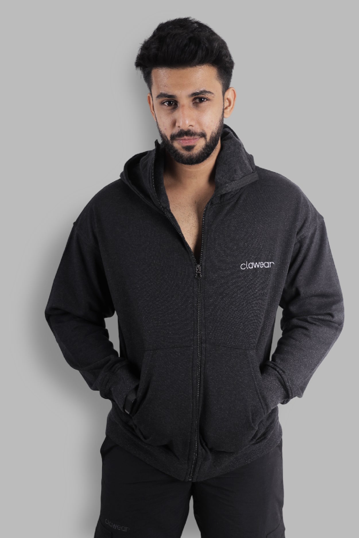 K2 Double Hooded Jacket - Grey
