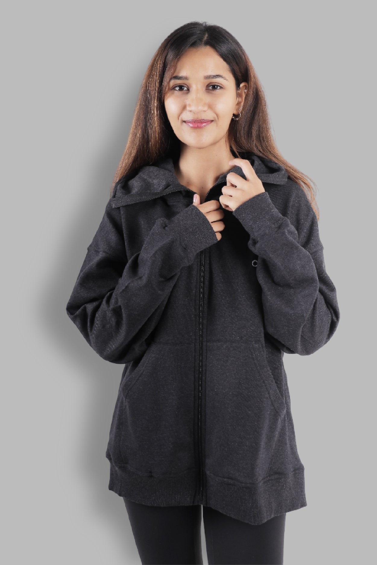 K2 Double Hooded Jacket - Grey