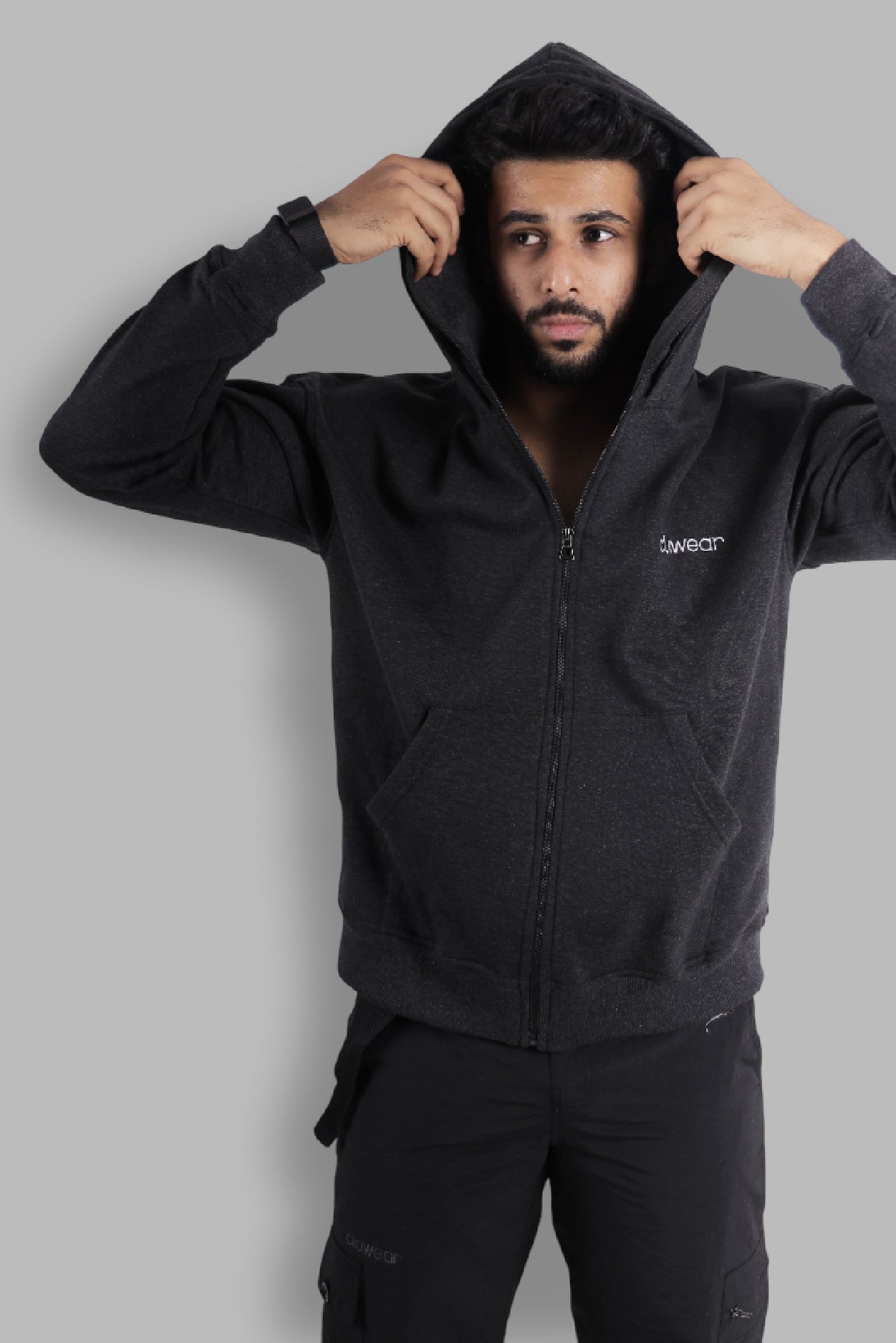 K2 Double Hooded Jacket - Grey