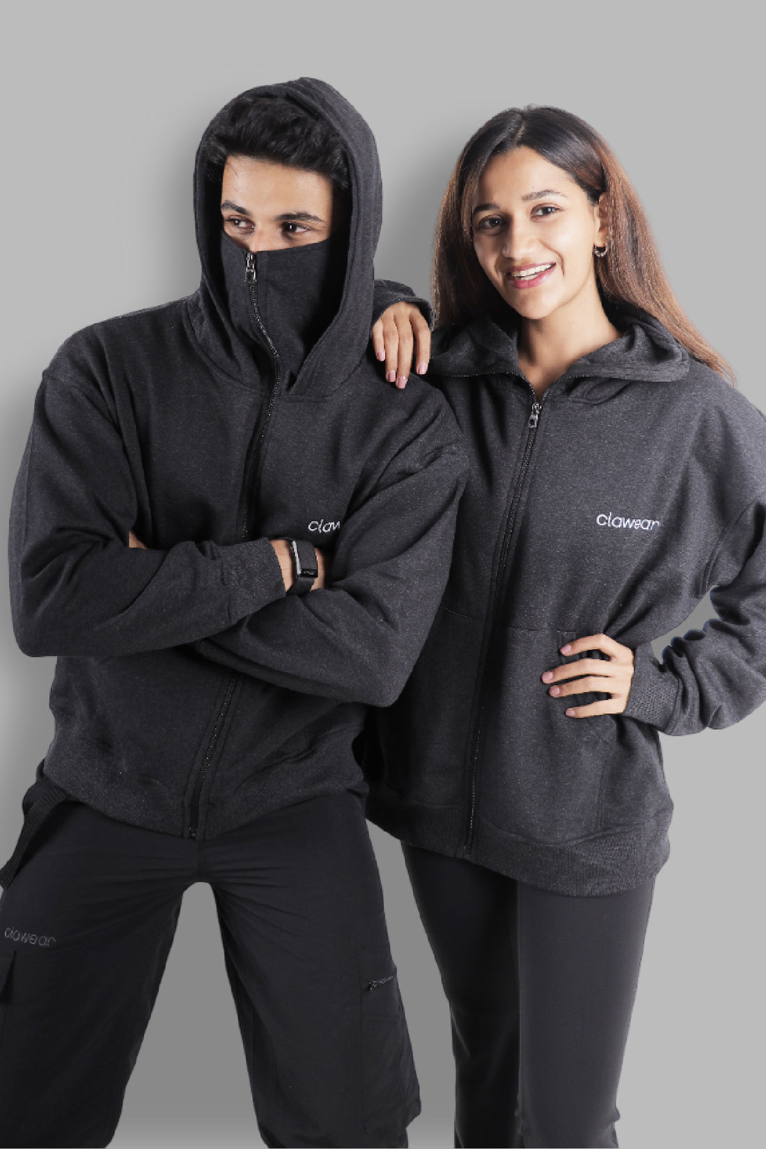 K2 Double Hooded Jacket - Grey