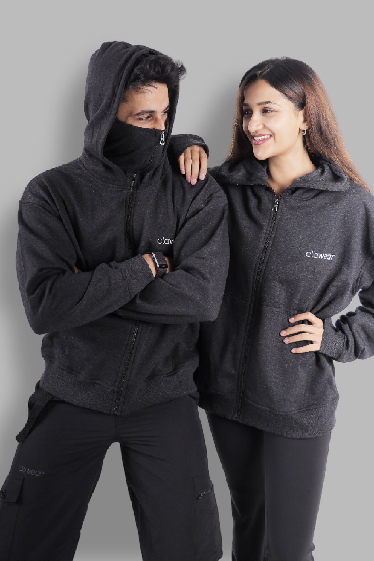 K2 Double Hooded Jacket - Grey