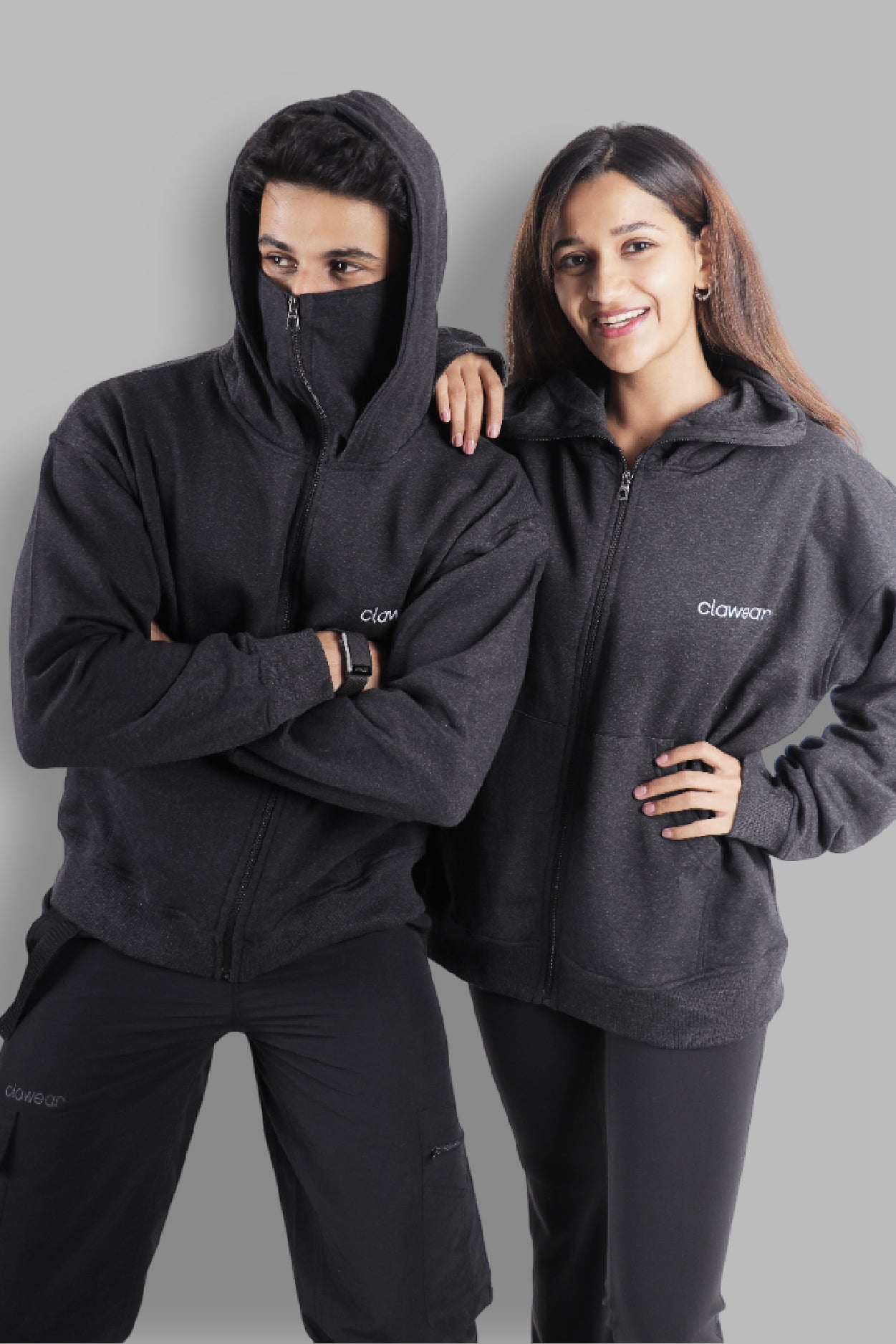 K2 Double Hooded Jacket - Grey