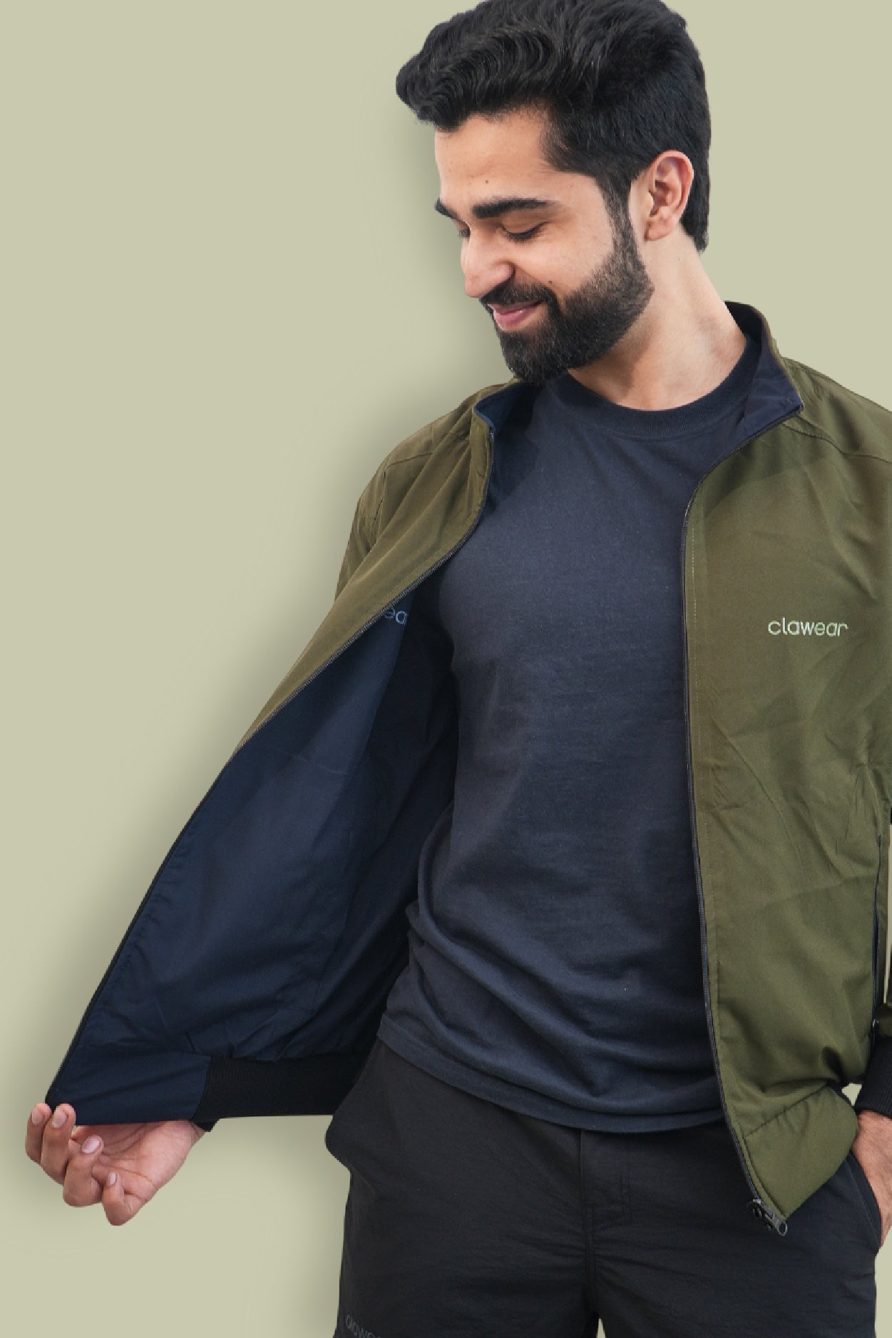 Kanha Reversible Unisex Jacket - Green/Blue
