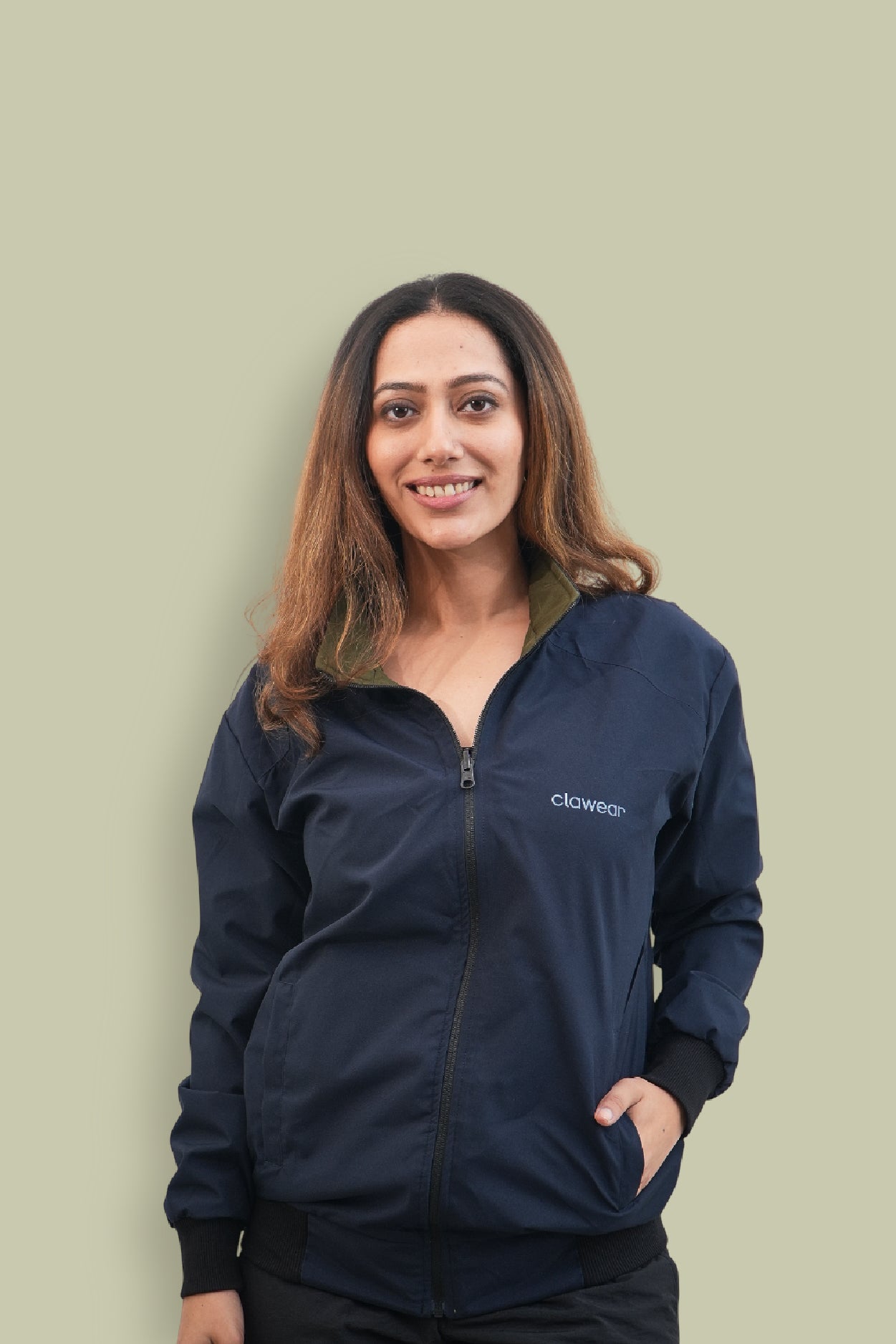 Kanha Reversible Unisex Jacket - Green/Blue