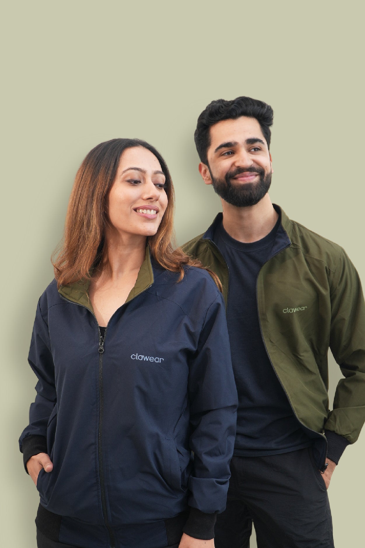 Kanha Reversible Unisex Jacket - Green/Blue