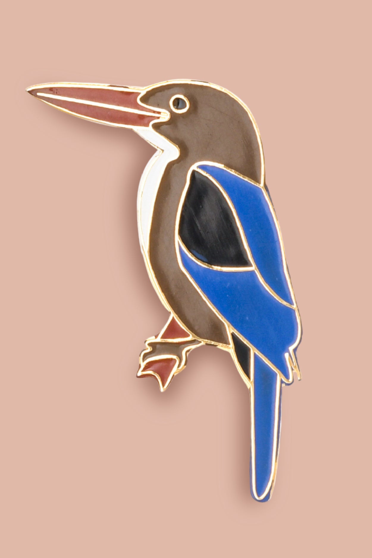 Wild Lapel Pin - White Breasted Kingfisher