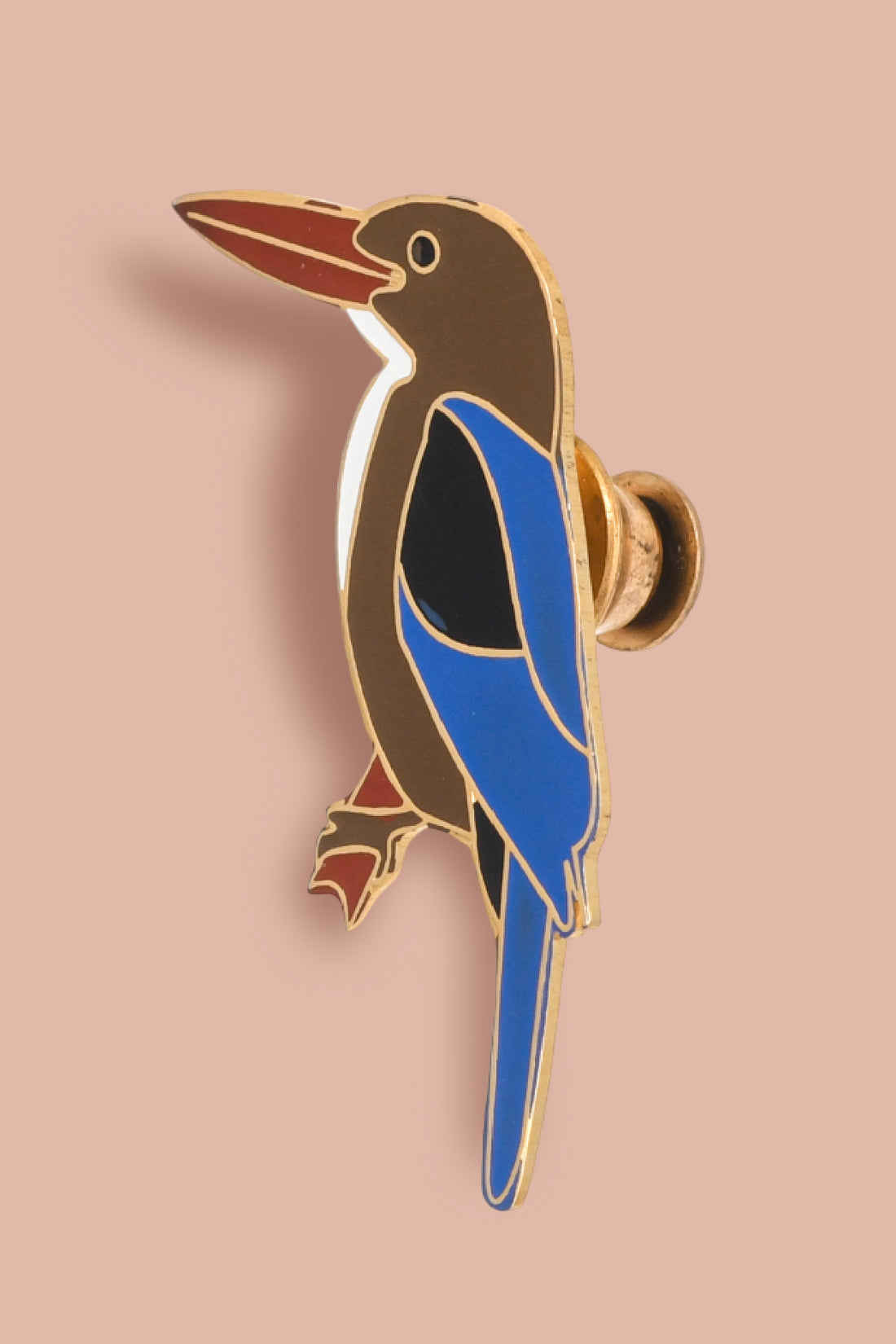 Wild Lapel Pin - White Breasted Kingfisher